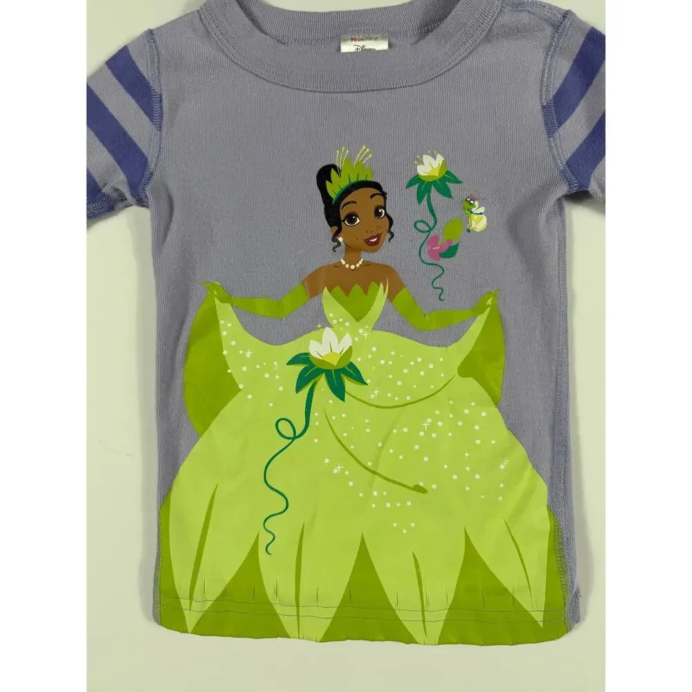 Hanna Andersson Disney Princess Tiana Organic Cotton Pajama Set size 3
